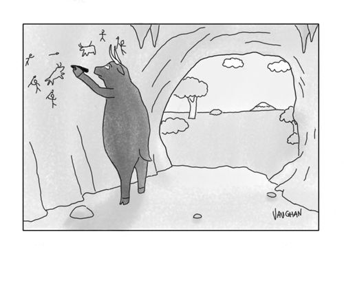 Auroch drawing cave paintings.