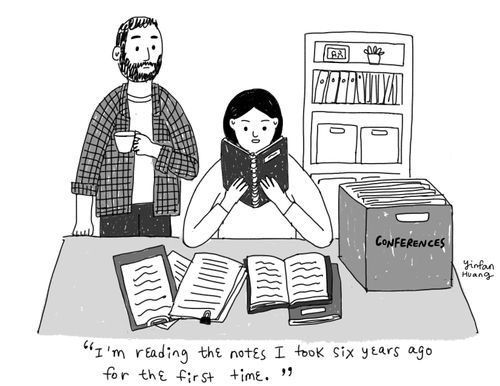 "I'm reading the notes I took six years ago for the first time."