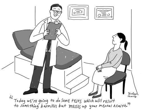 "Today we're going to do some tests which will result to something harmless but messes up your mental health."