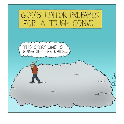 God's editor prepares for a tough convo