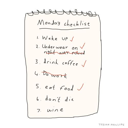 Monday Checklist.