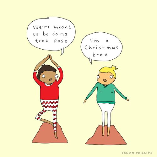 "We're meant to be doing the tree pose."