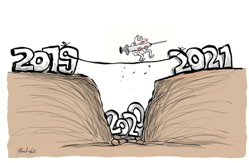 Man trying to make it to 2021 carrying a vaccine