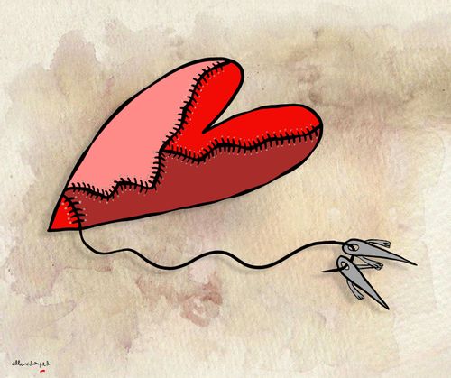 Heart is sewn back together.