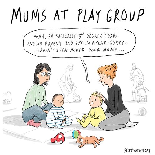 Mums at play group.