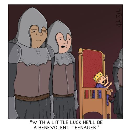 "With a little luck he'll be a benevolent teenager."