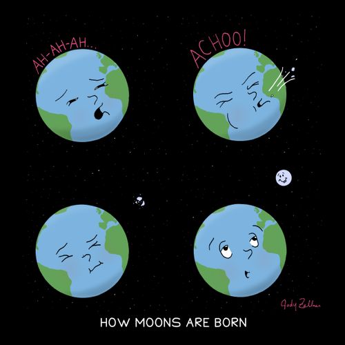 How moons are born...