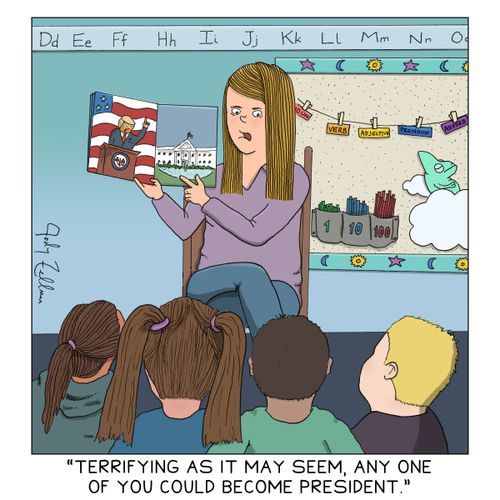 "Terrifying as it may seem, any one of you could become president."