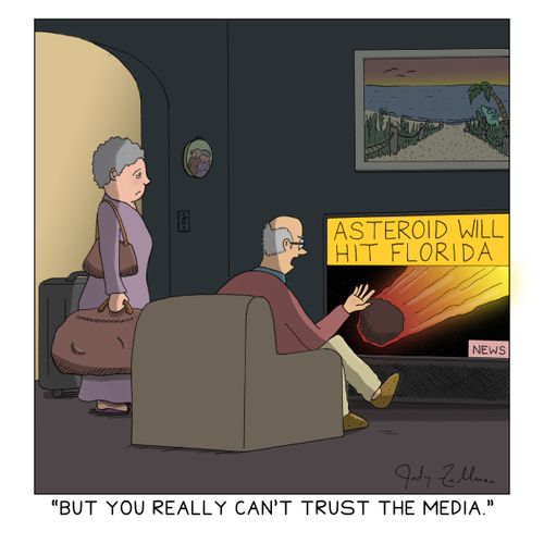 "But you really can't trust the media."