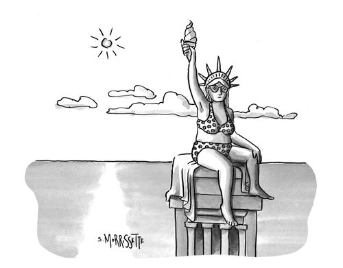 Lady Liberty Cools Off