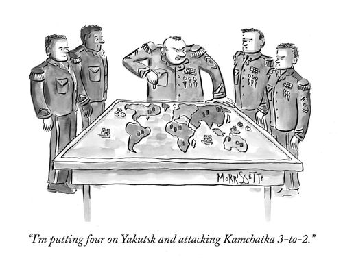 "I'm putting four on Yakutsk and attacking Kamchatka 3-to-2."