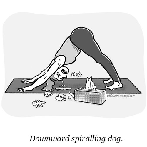 Downward spiralling dog.