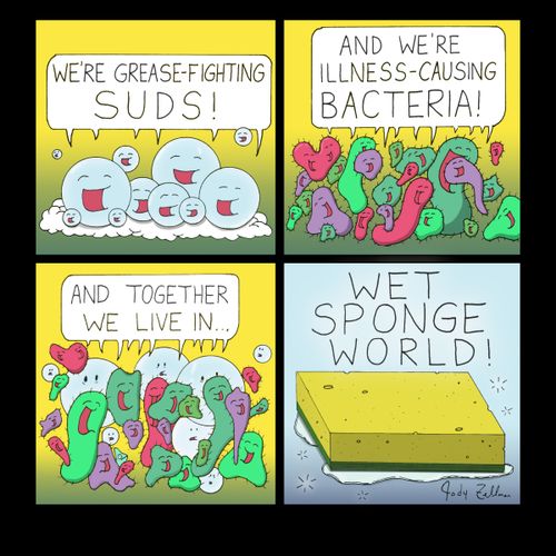 "We're grease-fighting suds!"