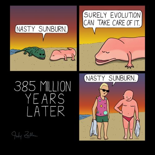 "Nasty sunburn."