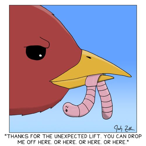 "Thanks for the unexpected lift. You can drop me off here. Or here. Or here. Or here."