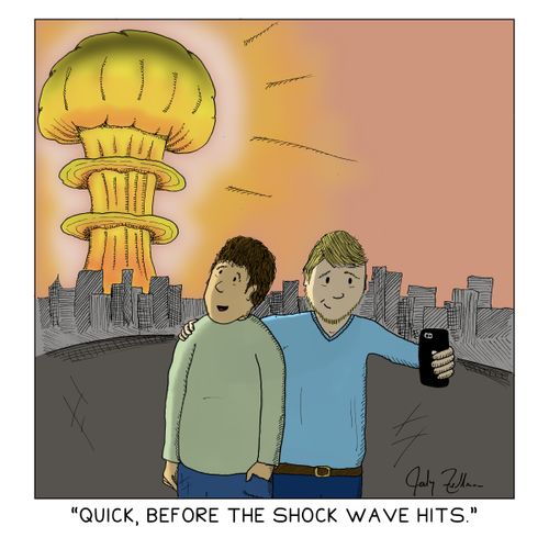 "Quick, before the shock wave hits."