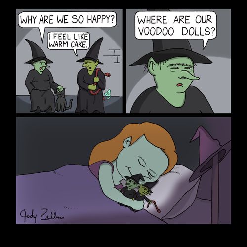 Witches are confused why they're feeling happy.