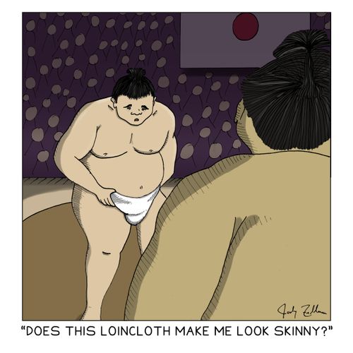 "Does this loincloth make me look skinny?"