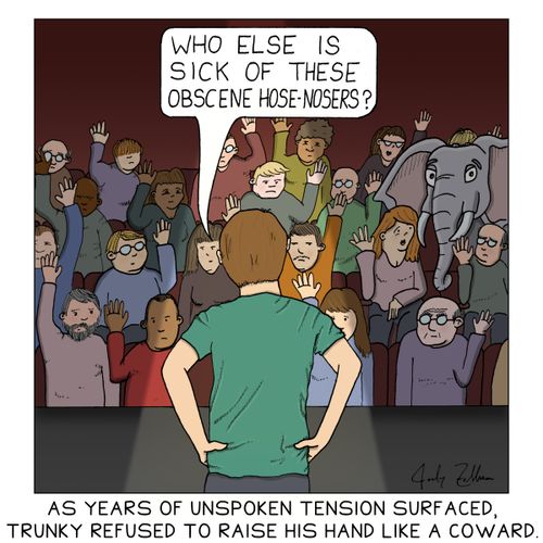 As years of unspoken tension surfaced, Trunky refused to raise his hand like a coward.