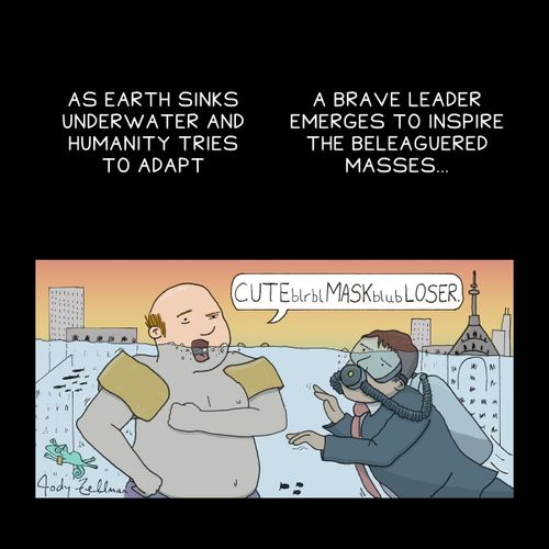 "Cute... mask... loser."