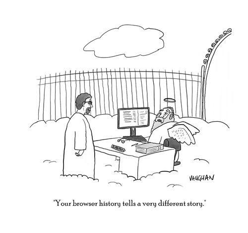"Your browser history tells a very different story."