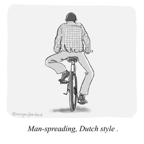 Man-spreading, Dutch style.