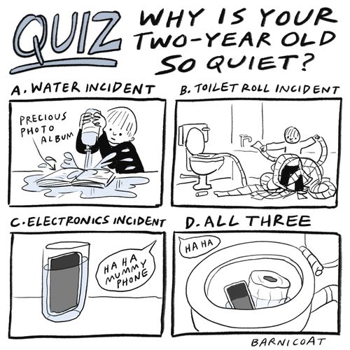 Quiz: Why is your two-year old so quiet