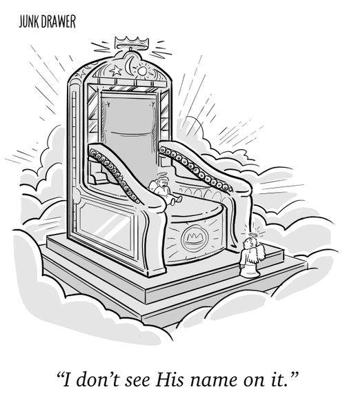 "I don't see HIS name on it."