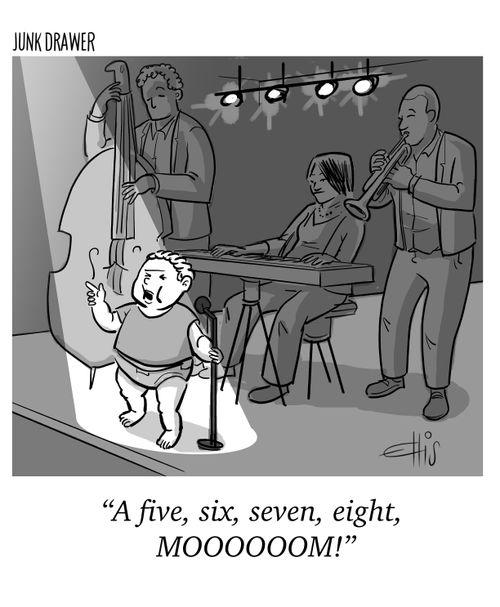 "A five, six, seven, eight, Mooooom!"