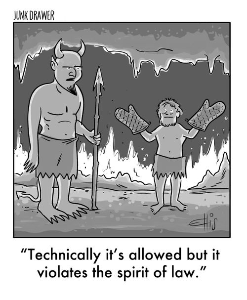 "Technically it's allowed but it violates the spirit of the law."