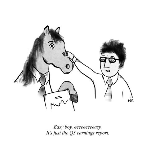 "Easy boy, eeeeeeeeasy. It's just the Q3 earnings report."