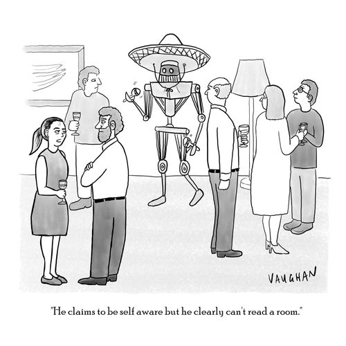 "He claims to be self aware but he clearly can't read a room."