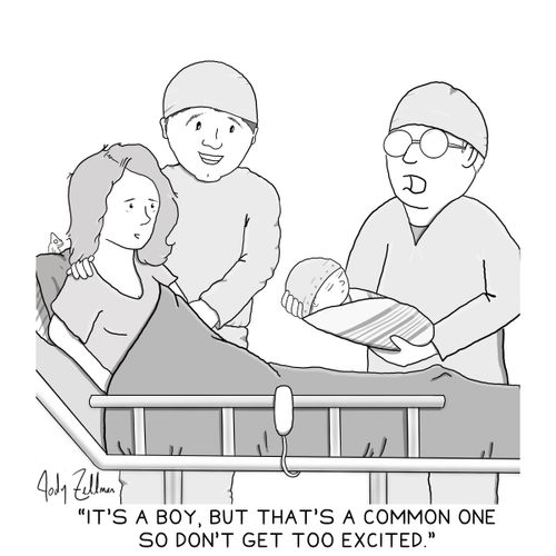 "It's a boy, but that's a common one so don't get too excited."