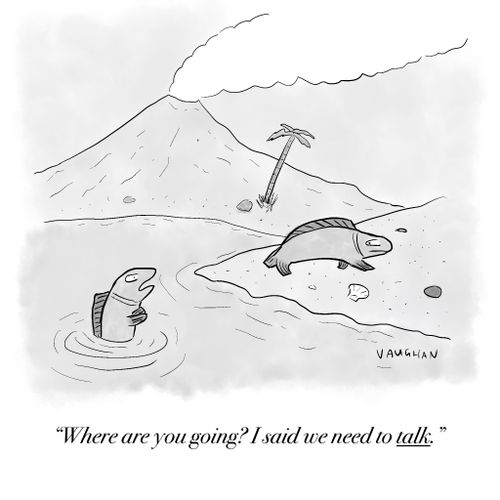 "Where are you going? I said we need to talk."