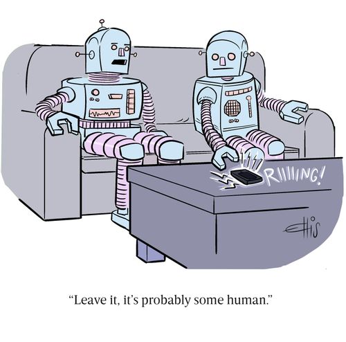 "Leave it, it's probably some human."