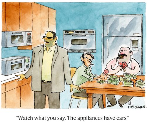 "Watch what you say. The appliances have ears."