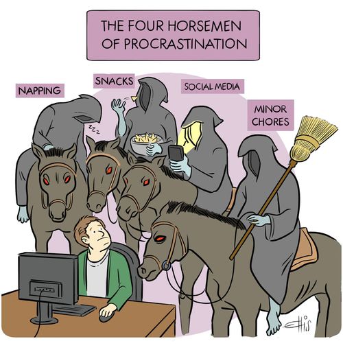 The four housemen of procrastination