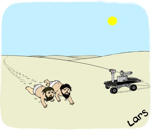 Space Rover Finds Desert Crawlers