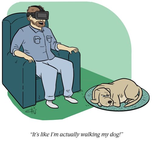 "It's like I'm actually walking my dog!"