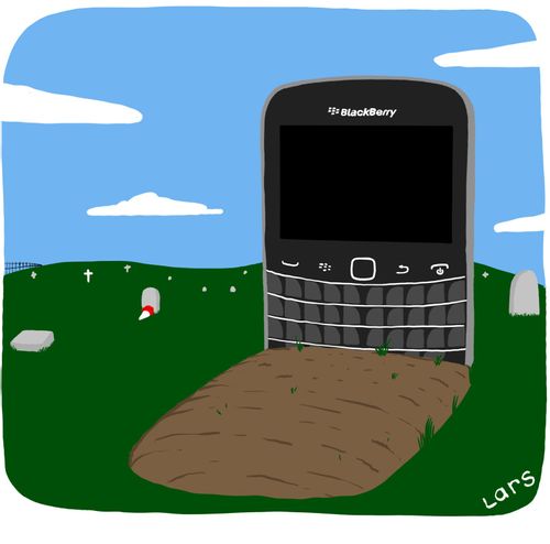 A Blackberry tombstone