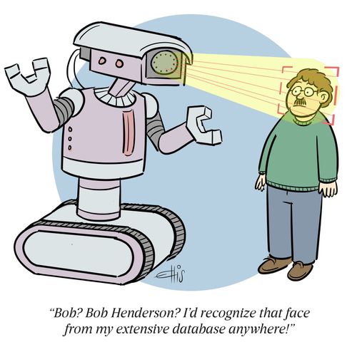 "Bob? Bob Henderson? I'd recognize that face from my extensive database anywhere!"