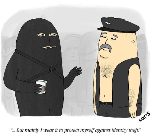 "But mainly I wear it to protect myself against identity theft."