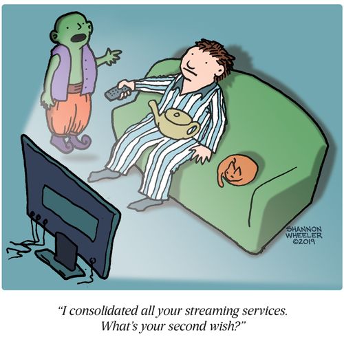 "I consolidated all your streaming services. What's your second wish?"