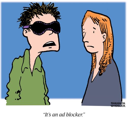 "I'd an ad blocker."