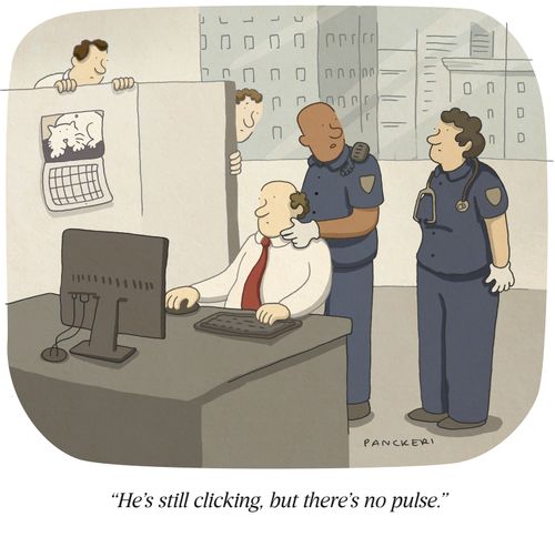 "He's still clicking but there's no pulse."