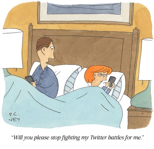 "Will you please stop fighting my Twitter battles for me."
