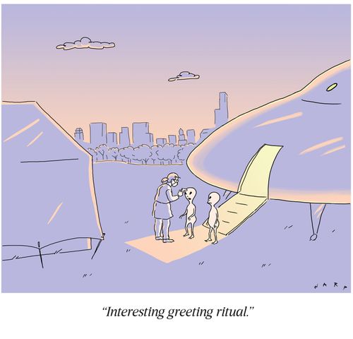 "Interesting greeting ritual."