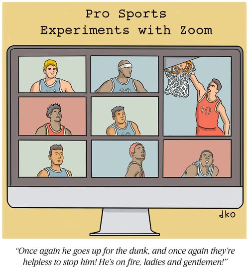 Pro sports experiments with Zoom