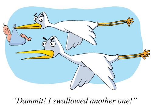 "Dammit! I swallowed another one!"