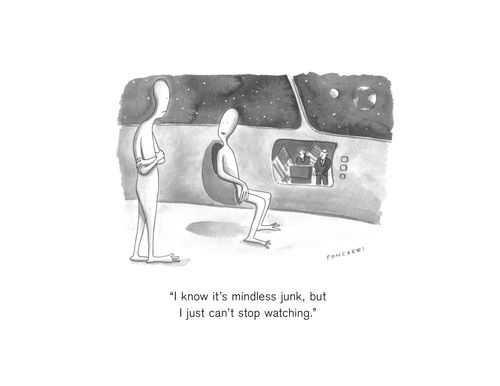"I know it's just mindless junk, but I can't stop watching."